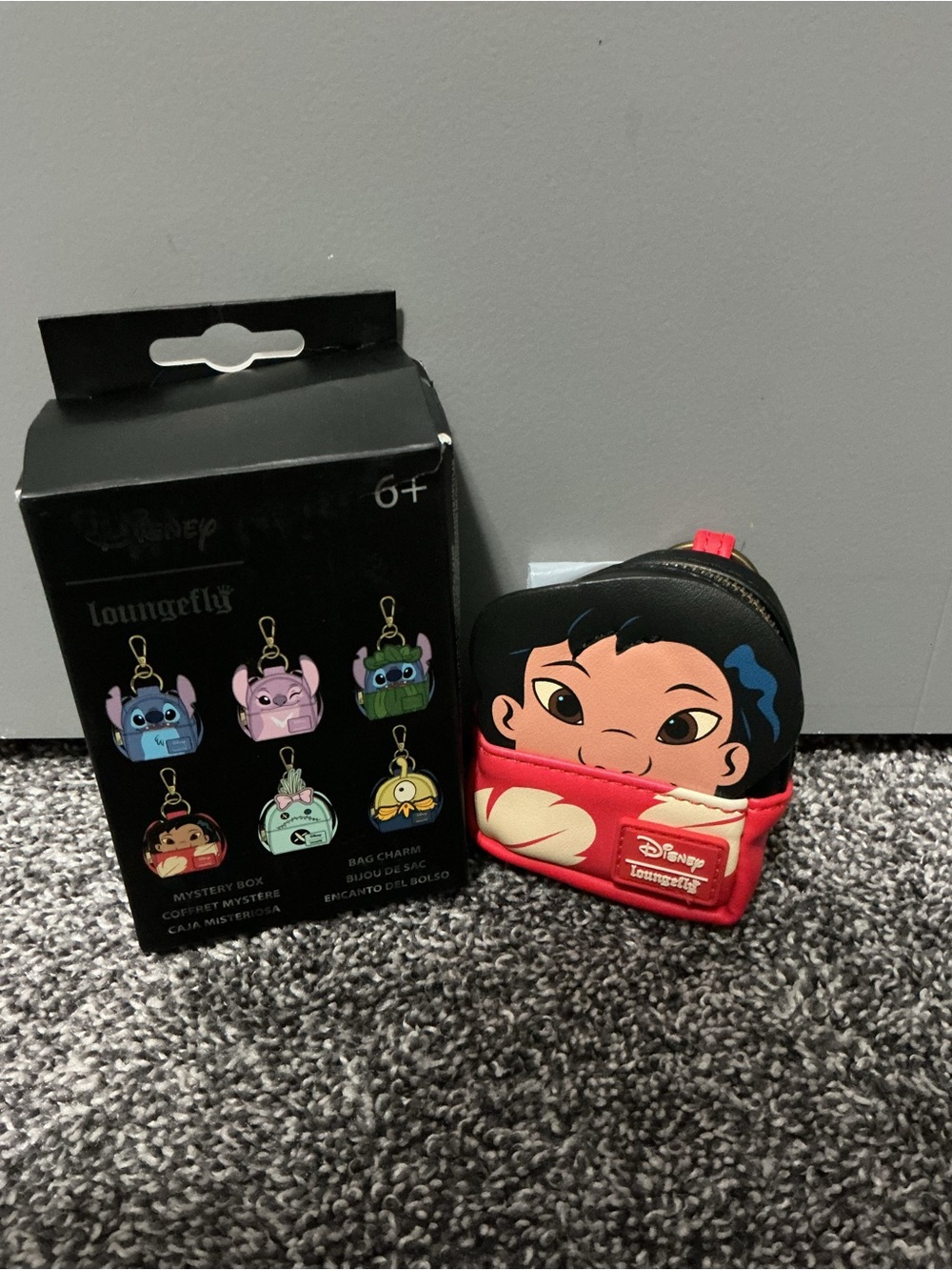 Loungefly Disney Lilo Mini Backpack Bag Charm in Black, Red, Blue